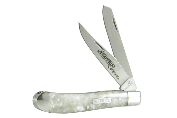 Imperial Schrade White Pearl Handle Pocket Knife (SR-IMP13L)