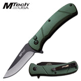 6.75" Mtech USA Ballistic Manual Tactical Folding Knife (MT1149GN) - Frontier Blades