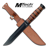 OUTDOOR HUNTING & SURVIVOR FULL TANG 12.0" FIXED BLADE KNIFE w/ SHEATH MT-122 - Frontier Blades