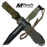 OUTDOOR HUNTING & SURVIVOR FULL TANG 12.0" FIXED BLADE KNIFE w/ SHEATH MT-676TC - Frontier Blades
