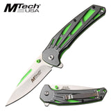 MTECH USA ASSISTED OPEN OUTDOOR FOLDING POCKET KNIFE MT-A1138GN - Frontier Blades