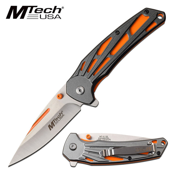 MTECH USA ASSISTED OPEN OUTDOOR FOLDING POCKET KNIFE MT-A1138OR - Frontier Blades