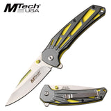8" MTech USA 440 Steel Spring Assisted Pocket Knife MT-A1138YL - Frontier Blades
