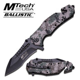 8.75" MTech USA Ballistic MT-A845DG Digital Camo Tactical Knife - Frontier Blades