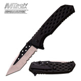 8.5" Mtech Spring Assisted Tactical Black EDC Pocket Knife MTA931BK - Frontier Blades
