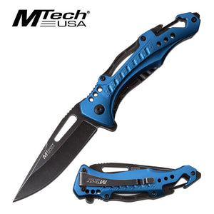 MTech USA Blue Spring Assisted Pocket Knife (MT-A705G2-BL) - Frontier Blades