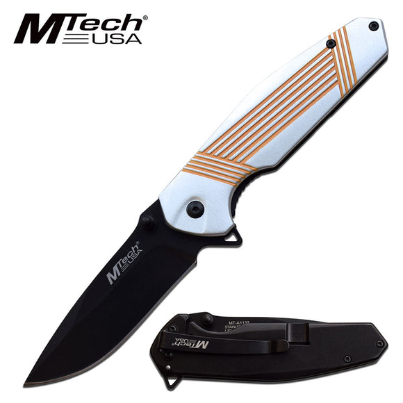 MTech USA Light Blue & Orange Spring Assisted Cool Knife For Sale (MT-A1137GOR)