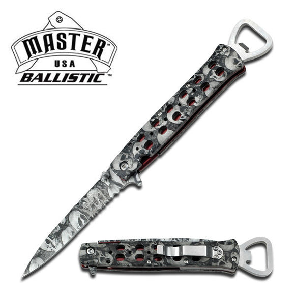 Master USA Ballistic Fantasy Skull Knife w/ Bottle Opener - Frontier Blades