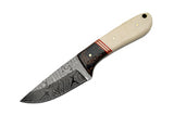 7" Micarta Handmade Damascus Steel Knife - Frontier Blades