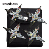 Perfect Point  PP-125-4DR 4 Pcs Throwing Stars set 4.0" Overall - Frontier Blades
