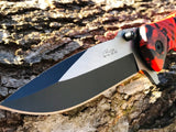 8.25" Rite Edge Hunting Red Camo Assisted Open EDC Pocket Knife - Frontier Blades