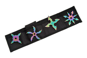 Rainbow Throwing Stars Set For Sale (4 Pieces) - Frontier Blades