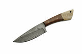 8" Real Damascus Steel Handmade Skinning Knife - Frontier Blades