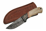 7" Real Damascus Steel Knife - Frontier Blades