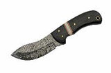 8" Real Damascus Steel Wenge Skinner Knife - Frontier Blades