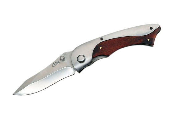 Rite Edge Air Wing Stainless Steel & Wood Handle Pocket Knife (210497)