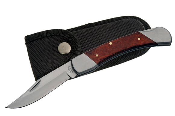 Rite Edge Big John's Wooden Folding Pocket Knife With Sheath