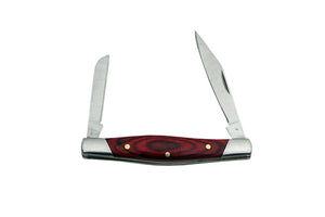 Rite Edge Dark Pakkawood Handle 2 Bladed Small Folding Pen Knife (210336)