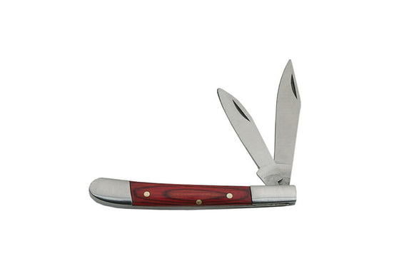 Rite Edge Mini Jack Pakkawood Handle 2 Bladed Pocket Knife (210339)