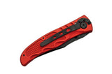 Rite Edge Red Fingershark Clip Point Folding Pocket Knife Closed View