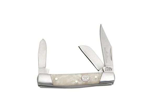 Rite Edge Stockman White Pearl Built Tough Pocket Knife