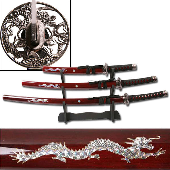 Samurai Dragon Longsword Katana Set - Frontier Blades