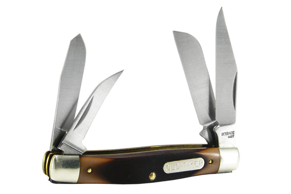 Schrade 4 Bladed Workman Folding Pocket Knife (SR-44OT) - Frontier Blades