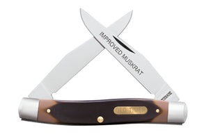 Schrade Improved Muskrat 2 Bladed Pocket Knife (SR-77OT) - Frontier Blades