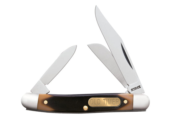 Schrade Junior 3 Blade Imperial Folding Pocket Knife (SR-108OT) - Frontier Blades
