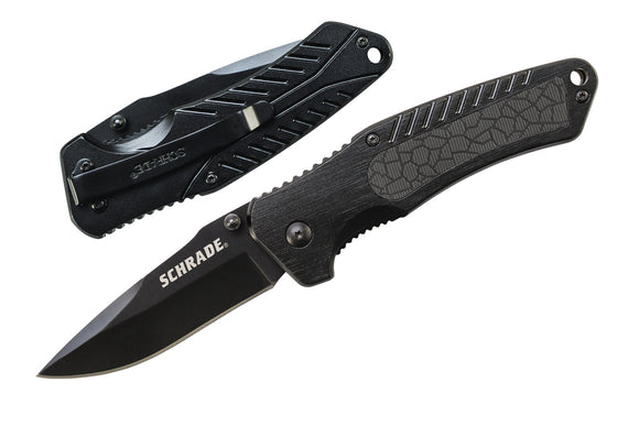 Schrade Tactical Black Stainless Steel Pocket Knife (SR-SCH206)