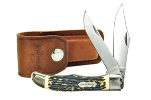 Schrade Uncle Henry Staglon Pocket Knife w/ Sheath (SR-227UH)