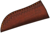 Short Baby Boot Dagger Damascus Skinning Knife W/ Olivewood Handle's Authentic Leather Sheath (DM-1249)