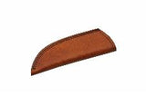 8" Stag & Wood Short Damascus Skinning Knife - Frontier Blades