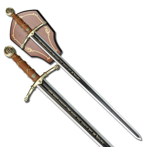45" Stainless Steel Cast Metal Medieval Sword - Frontier Blades