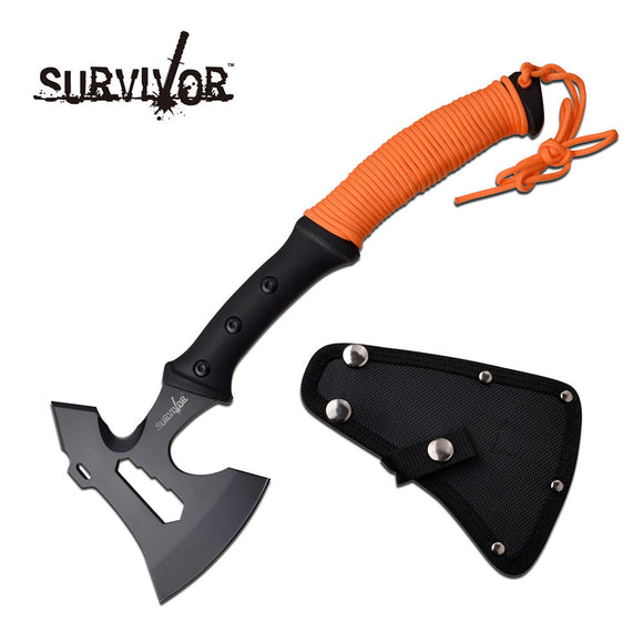 Survivor Orange Single Handed Axe - Frontier Blades