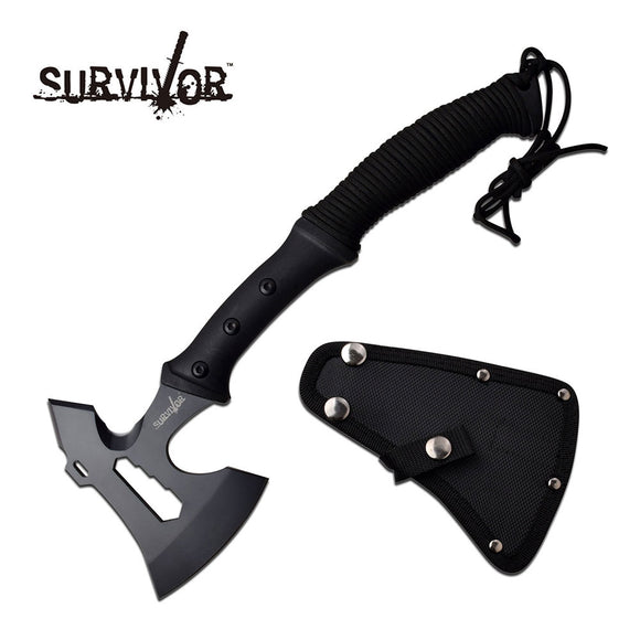 Survivor Black Single Handed Axe - Frontier Blades