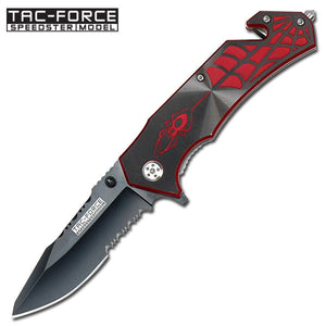 7.75" Tac Force Speedster Model Red Spider Pocket Knife - Frontier Blades