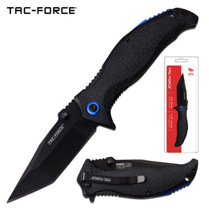 8.25" Tac Force Speedster Model Black Tanto Pocket Knife - Frontier Blades