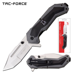 8.25" Tac Force Speedster Model Silver Gray Tanto Pocket Knife - Frontier Blades