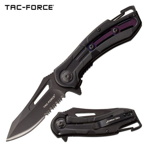 Tac Force Speedster Model Black & Purple Assisted Open Cool Knife (TF-1026PL)