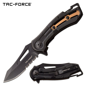 Tac Force Speedster Model Tan Tinite Coated Assisted Cool Knife (TF-1026BZ)
