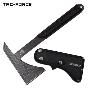 12" Tac Force Stonewashed Tomahawk Axe - Frontier Blades