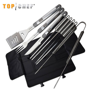 Top Chef 9 PC BBQ Tool Set With Case For Sale - Frontier Blades