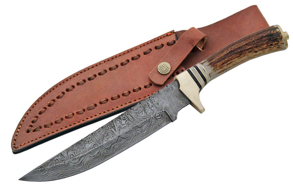 Twist Damascus Hunting Knife - Frontier Blades