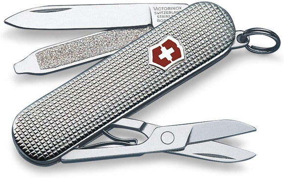 Victorinox Swiss Army Classic SD Pocket Knife Satin Gray - Frontier Blades