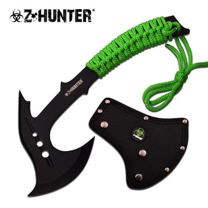 Z-Hunter Green Full Tang Single Handed Throwing Axe - Frontier Blades