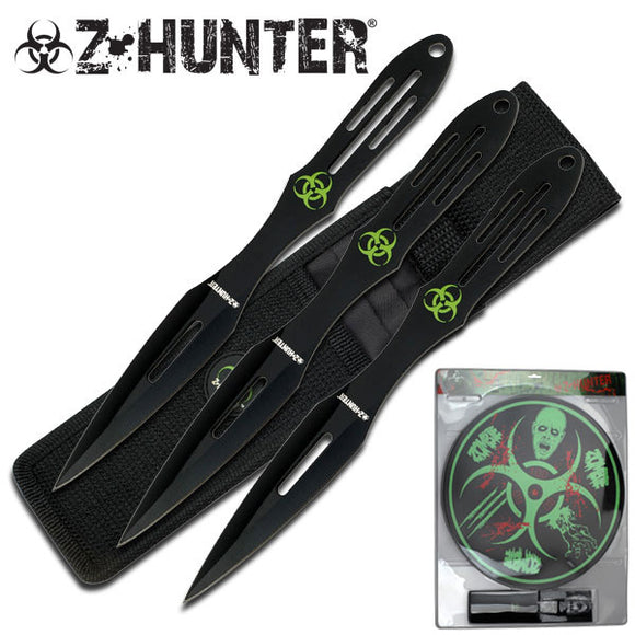 Z-Hunter - Throwing Knives - Set of 3 - ZB-163-3BK