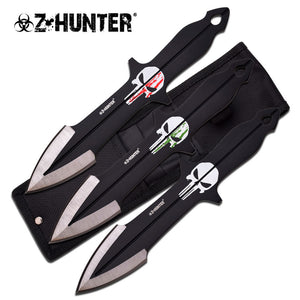 8.0" Z-Hunter Throwing Knives Knives Set w/ Sheath ZB-089-3 - Frontier Blades