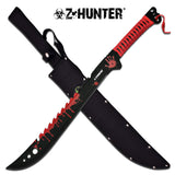 25" Z-Hunter Survival Blood Splatter Fantasy Machete (ZB-124RD) - Frontier Blades