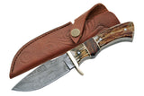 Custom Damascus Handmade Skinning Knife - Frontier Blades